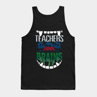 Teachers Love Brains Halloween Tank Top